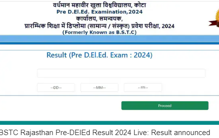 राजस्थान BSTC प्री-डीएलएड परिणाम 2024: घोषित हुए परिणाम का सीधा लिंक और जानें परिणाम देखने के तरीके